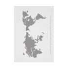 highlandの -Dot World map- Stickable Poster