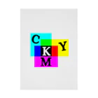 yoyappの減色混合 CMYK 吸着ポスター