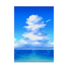 yukariの入道雲と海 吸着ポスター