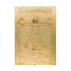 世界美術商店のウィトルウィウス的人体図 / Vitruvian Man 吸着ポスター