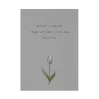 rilybiiのTULIP, white gray blue . Stickable Poster