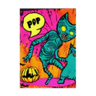 ぷんすこ(♂)のハロウィン・ポップ・キャット・ゾンビ Stickable Poster