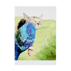 コハクの猫のコハクと編みぐるみ Stickable Poster