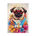 LEONのWe♥PUG　色彩（パグ大好き！） Stickable Poster