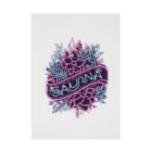 N SAUNA LOGOのネオン風花柄サウナロゴ11　花柄ver.4 Stickable Poster