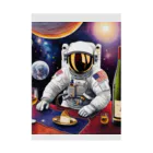 宇宙開発デザイン科の宇宙空間に合うワイン 吸着ポスター