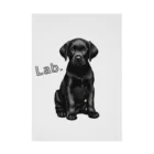 Labradorの黒Lab.グッズ 吸着ポスター