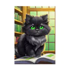 yoiyononakaの図書室の黒猫02 吸着ポスター