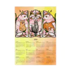 mechaの2024 カレンダー　cat chat Stickable Poster