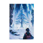 卯月なのかのMagical Winter Journey　〜雪に染められた銀世界の旅〜　No.3「常雪樹」 Stickable Poster