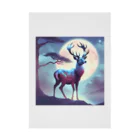 神秘的な動物達の神秘的な鹿 Stickable Poster