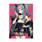 tokyo_citypopのkawaii 東京ガールアート　風船　着物　原宿 Stickable Poster