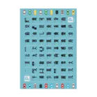 イラスト MONYAAT の車で遊ぼうBホライズンブルー Stickable Poster