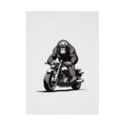 UEKIshopのバイクに乗ったゴリラ Stickable Poster