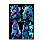 BUNNY-ONLINEのネオンアメコミアート05 Stickable Poster