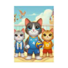 【volleyball online】の猫好きのみなさん必見！愛らしい猫のバレーボールグッズ Stickable Poster