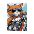 ryusky_333のサングラスをかけて、バイクを楽しんでいる猫 吸着ポスター
