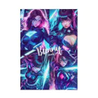 BUNNY-ONLINEのネオンアメコミアート111 Stickable Poster