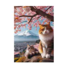 猫好き Japanの富士山と猫 Stickable Poster