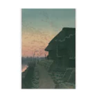 世界美術商店の森ケ崎の夕日 / Sunset at Morigasaki Stickable Poster