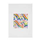 Happy　Rainbow　Flagのレインボーフラッグ Stickable Poster