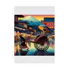 日本の風景 COOL JAPANの日本の風景:人力車で散策、Japanese scenery: Stroll around by jinrikisha Stickable Poster