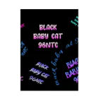 黒猫たんとちゃんのblack baby cat Stickable Poster