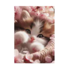 Chimetimeの桜と子猫 吸着ポスター