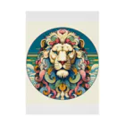 chaochao0701の浮世絵風　ライオン（顔）"Ukiyo-e style lion (face)."  "浮世繪風格的獅子（臉）。" 吸着ポスター