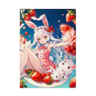 ピンクリボンのいちごうさぎ02 Stickable Poster