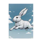 ［TANIYON］の空飛ぶウサギ 吸着ポスター