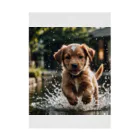mamekichi445の水遊び楽しむ子犬くん 吸着ポスター