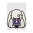 horidesuのドット絵の白髪ロング美少女 吸着ポスター