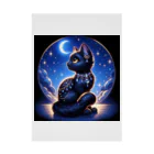 黒猫ギャラリー🐈‍⬛の三日月の煌びやかな黒猫 Stickable Poster