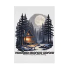 Nodoka Silence Library - WEB SHOPのSnow Cottage Stickable Poster