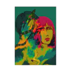 HANDS TALK JAPANの蛇の目の女 II Stickable Poster