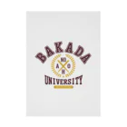グラフィンのバカダ大学 BAKADA UNIVERSITY カレッジTシャツ エンジ×金 吸着ポスター