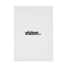 PY Kobo Pat's Worksのwhatever... どうでもいい… Stickable Poster