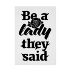 NOBODY754のBe A Lady They Said (Black) Stickable Poster