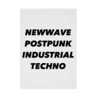 lawi0cir boutiqueのNEWWAVE POSTPUNK INDUSTRIAL TECHNO Stickable Poster