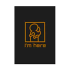 charlolのi‘m here black Stickable Poster