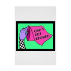 Mieko_KawasakiのCAN'T GET ENOUGH / GREEN トイレットペーパー　 Stickable Poster