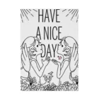 こぎつねデザインのhave a nice day Stickable Poster