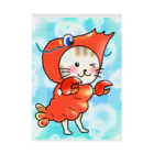 気まぐれTomotonニャンコ好き店の被りエビ🦐ニャンコ😼 Stickable Poster