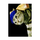 ぐうライショップの真珠の耳飾りの猫２ Stickable Poster