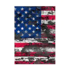 AQ-BECKのGRUNGE-flag_USA Stickable Poster