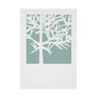 bolesのiced tree Gray Stickable Poster