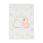 アキクサインコとウロコインコの【透明ドット】アキクサインコのおもちちゃん Stickable Poster