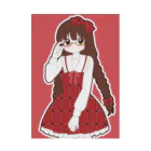 かわいいもののおみせ　いそぎんちゃくのみつあみ眼鏡ちゃん Stickable Poster