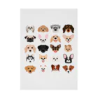 kimchinのいろいろな犬種のかわいい顔 Stickable Poster